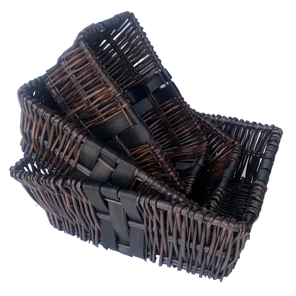 Basket Set of 3 w/ Woodchip, Walnut (4 sets per case) 22.99 Each