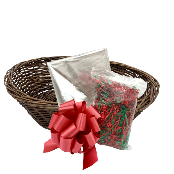 Medium Gift Basket Kits with Walnut Basket- No Handles (24 kits per case) 12.49 Each
