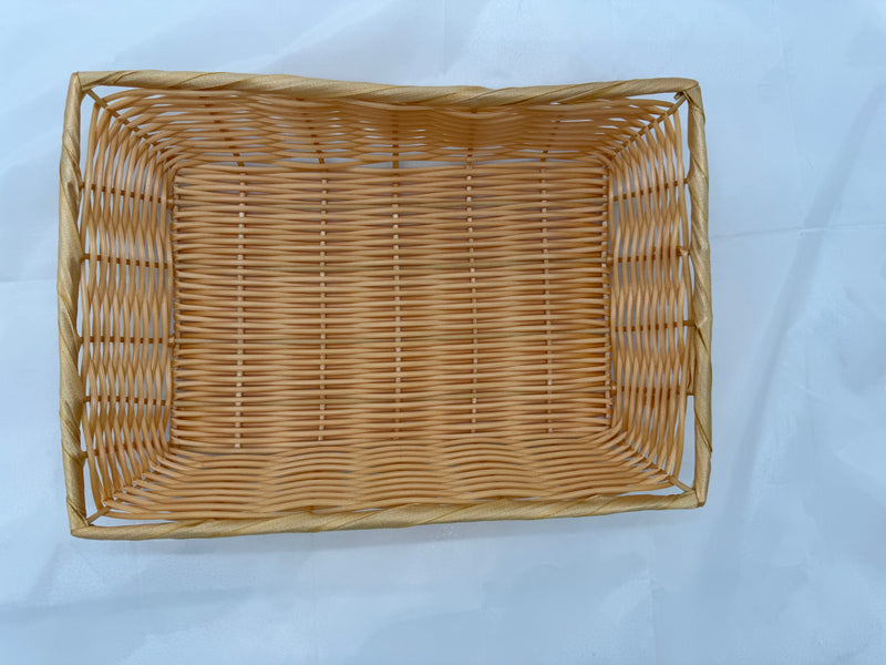 Medium Rectangle Plastic Baskets, Natural (50 per case) 4.49 Each
