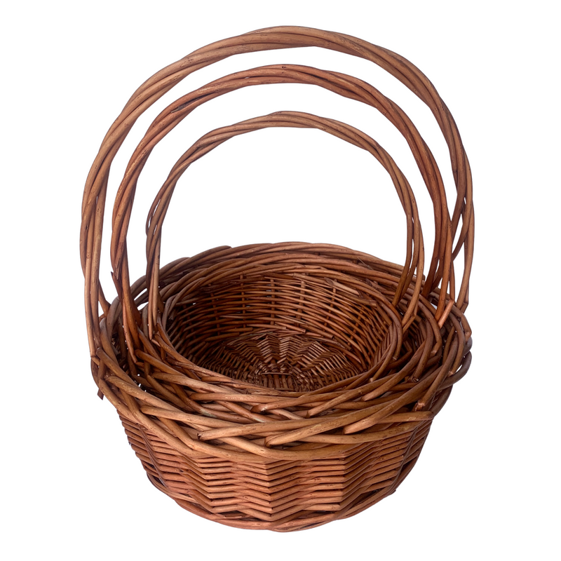 Gourmet Basket Set of 3, Chestnut (8 sets per case) 24.99 each set
