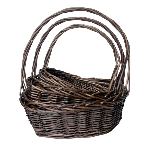 Oval Basket Set of 3, Walnut (8 per case) 23.99 Each