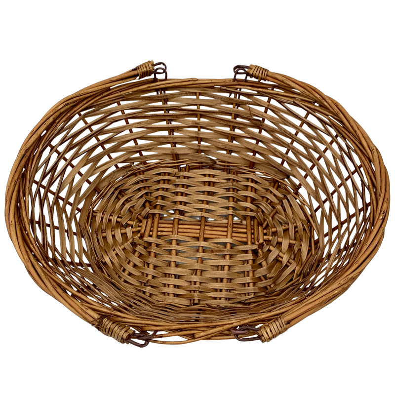 Large Hinged Handle Baskets, Chestnut (40 per case) 8.99 Each