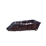 Square Plastic Tapered Basket, Brown