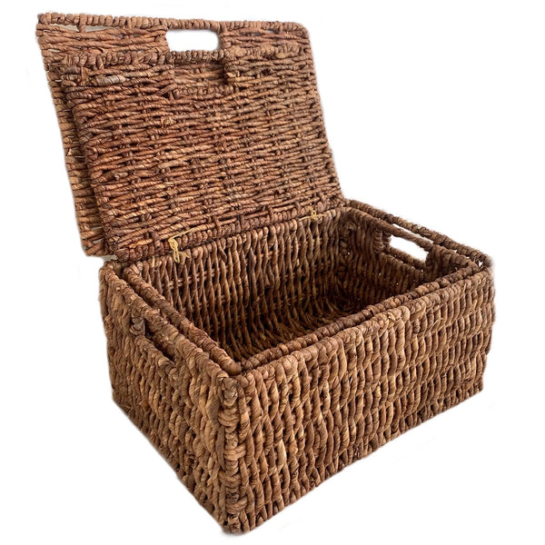 Storage Basket with Lid (Set of 2)