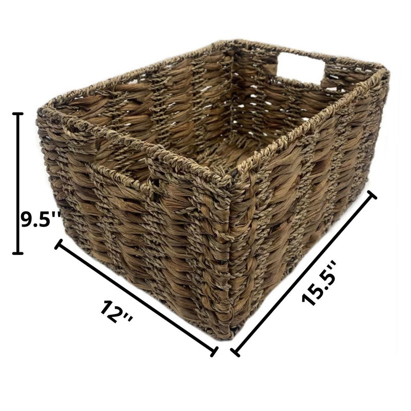 Knock-Down Storage Basket Walnut Large (6 per case) 14.16 Each