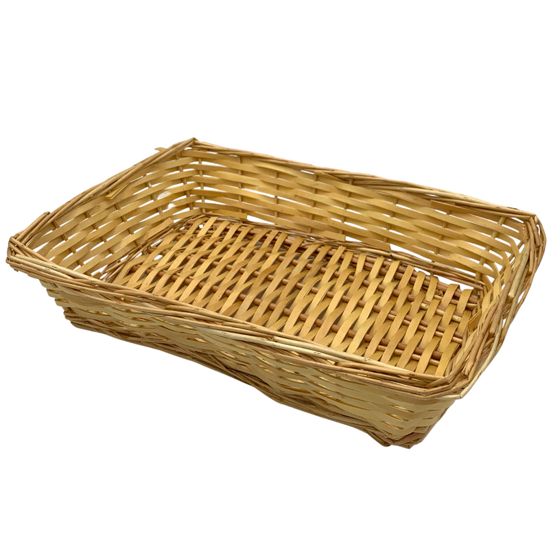 Large Rectangle Gift Basket, Natural (12 per case) 7.99 Each