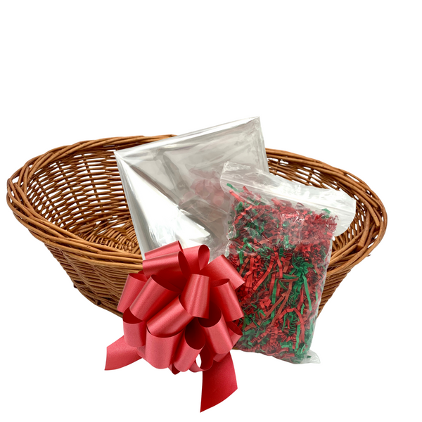 Medium Gift Basket Kits with Chestnut Basket- No Handles (24 kits per case) 12.49 Each
