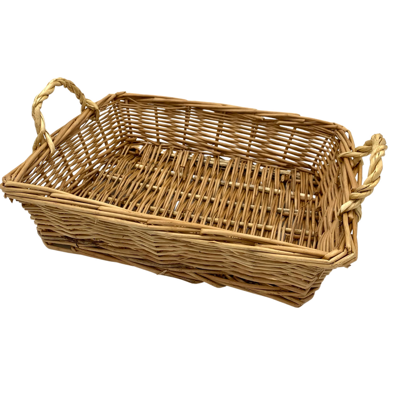 Medium Natural Rectangle Baskets (12 per case) 8.99 Each